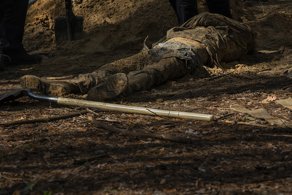 Exhumed Person at Izium Mass Grave