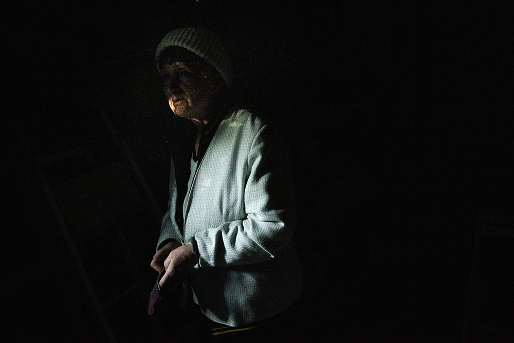 Woman seeks shelter Saltivka