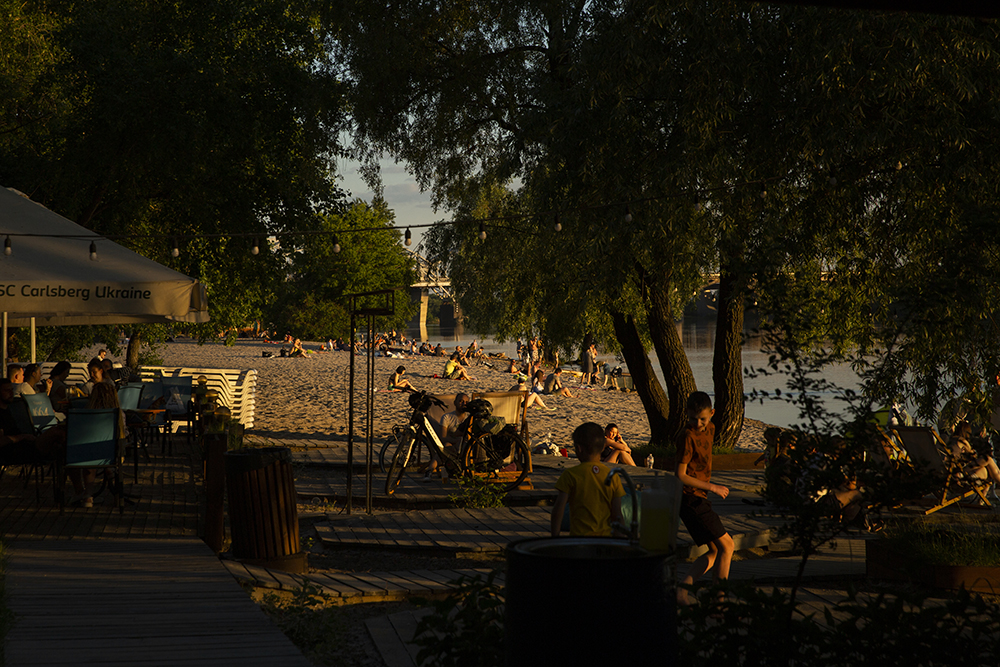 Sunset on a Dnipro River